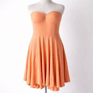 Victorias Secret Orange Sherbet Corset-Style Sun Dress Size 36B Sexy Cute Summer